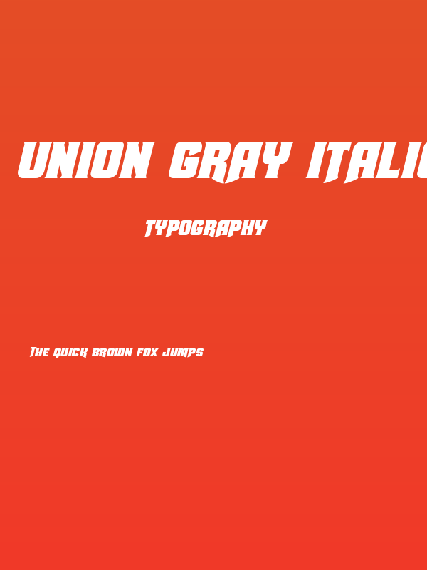 Union Gray Italic Poster