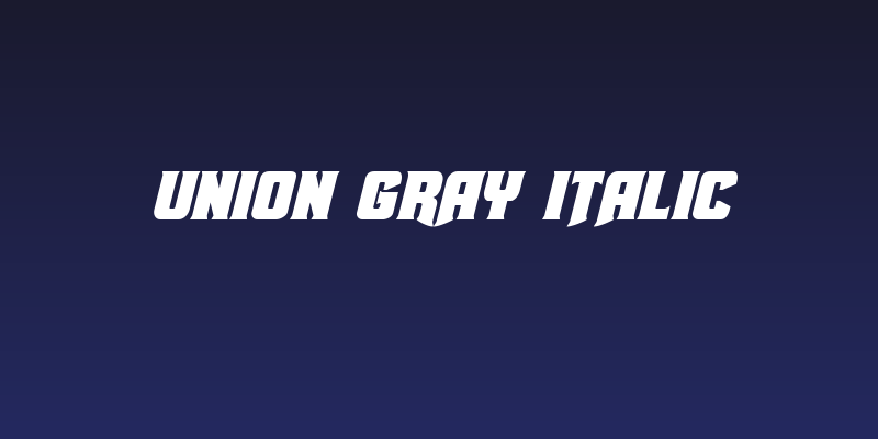 Union Gray Italic Social Header