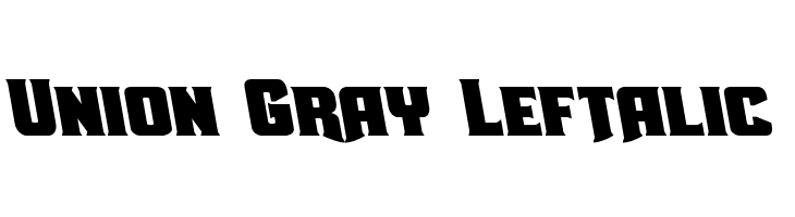 Union Gray Leftalic  Free Fonts Download
