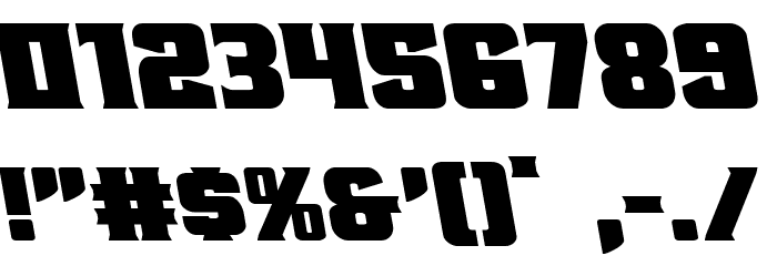 Union Gray Leftalic Font OTHER CHARS