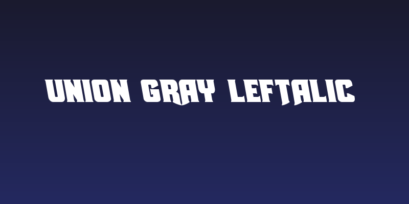 Union Gray Leftalic Social Header