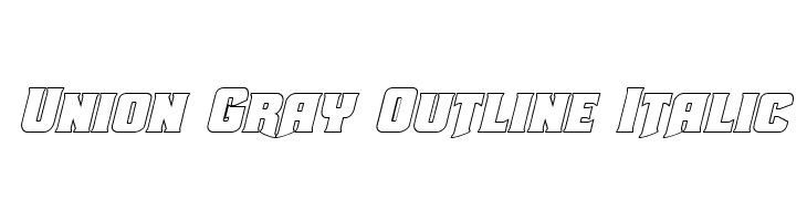 Union Gray Outline Italic  لخطوط تنزيل