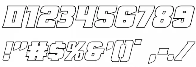 Union Gray Outline Italic  