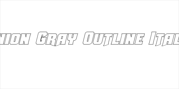 Union Gray Outline Italic Logo