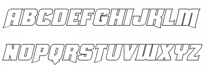 Union Gray Outline Italic 字体 小写
