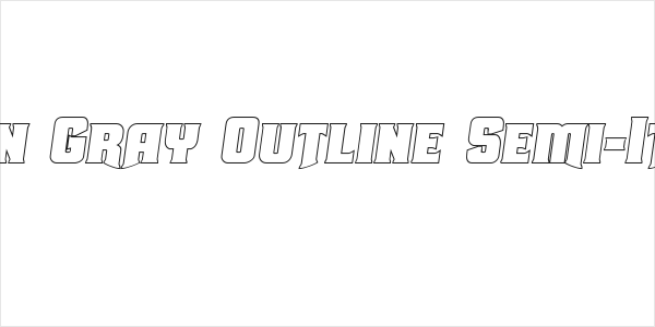 Union Gray Outline Semi-Italic Logo