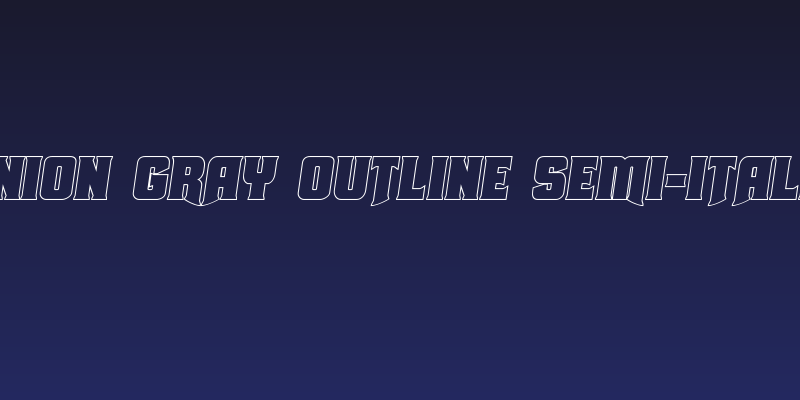 Union Gray Outline Semi-Italic Social Header