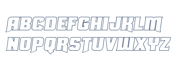 Union Gray Outline Semi-Italic Lowercase