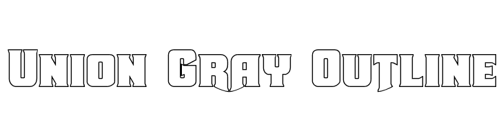 Union Gray Outline  Free Fonts Download