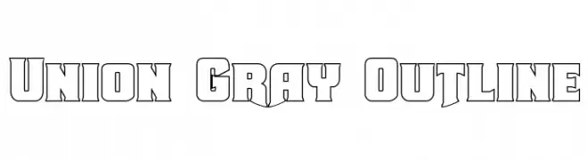 Union Gray Outline  Скачать бесплатные шрифты