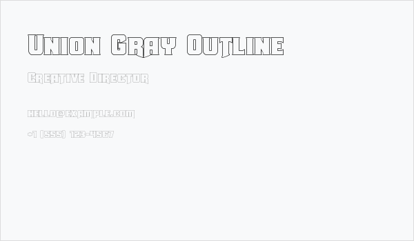 Union Gray Outline Business Card