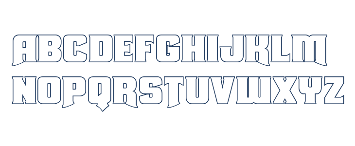 Union Gray Outline Lowercase
