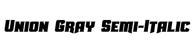 Union Gray Semi-Italic  Free Fonts Download