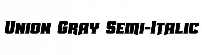 Union Gray Semi-Italic  les polices de caractères gratuit tlcharger