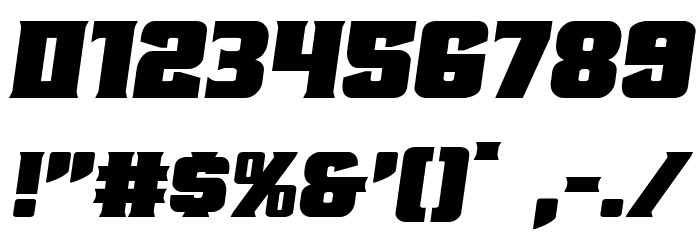 Union Gray Semi-Italic Font OTHER CHARS