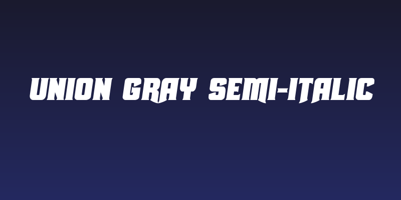 Union Gray Semi-Italic Social Header