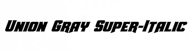 Union Gray Super-Italic  les polices de caractères gratuit tlcharger