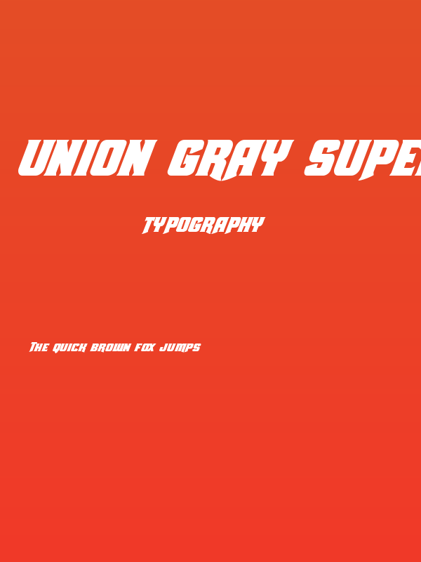 Union Gray Super-Italic Poster