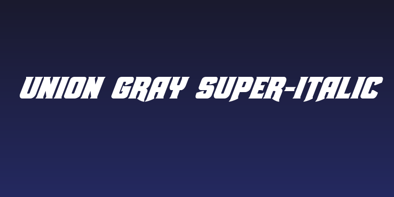 Union Gray Super-Italic Social Header