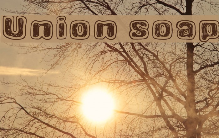 Union soap Font examples
