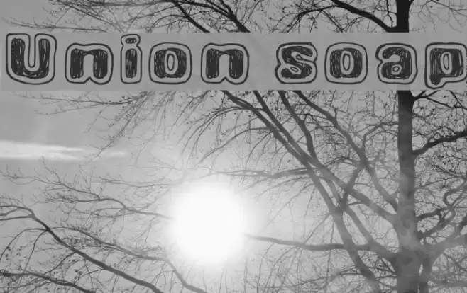 Union soap Font examples