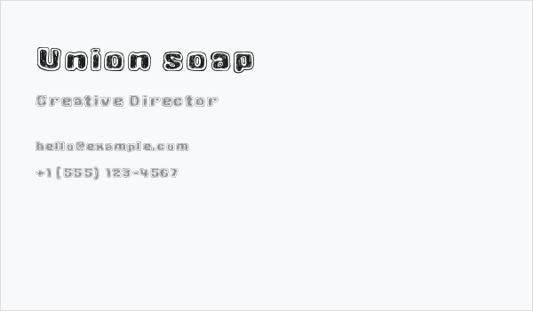 Union soap Business Card