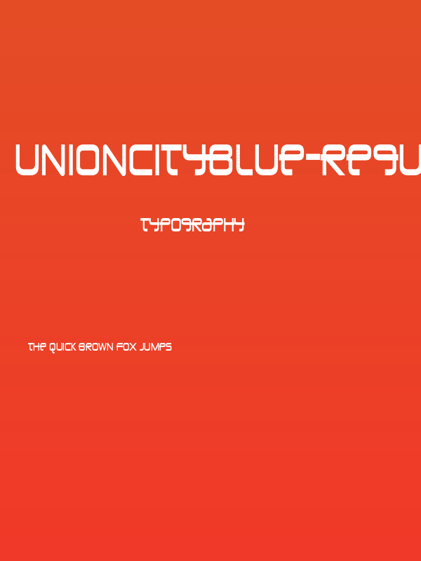UnionCityBlue-Regular Poster