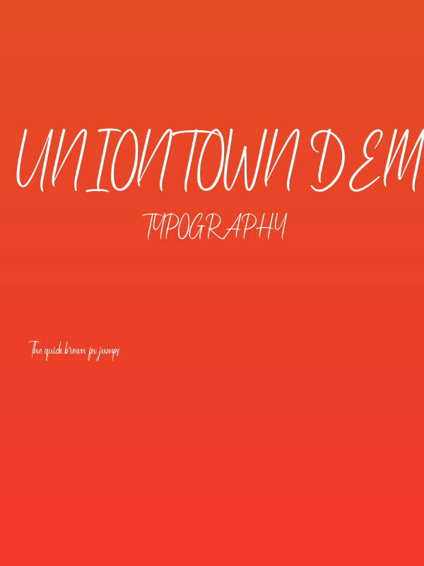 Uniontown Demo Poster