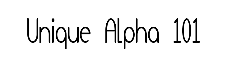 Unique Alpha 101  नि: शुल्क फ़ॉन्ट्स डाउनलोड