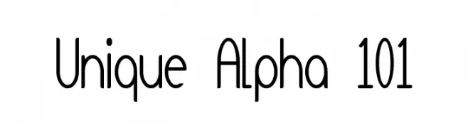 Unique Alpha 101  Frei Schriftart Herunterladen