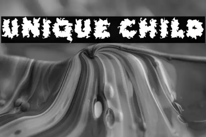 Unique Child फ़ॉन्ट examples