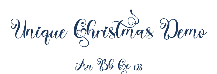 Unique Christmas Demo Font Preview