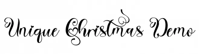 Unique Christmas Demo नि: शुल्क फ़ॉन्ट्स डाउनलोड