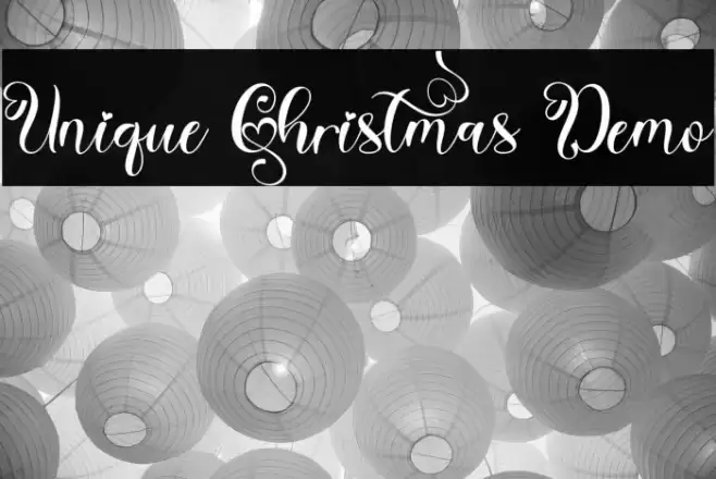 Unique Christmas Demo 字体 examples