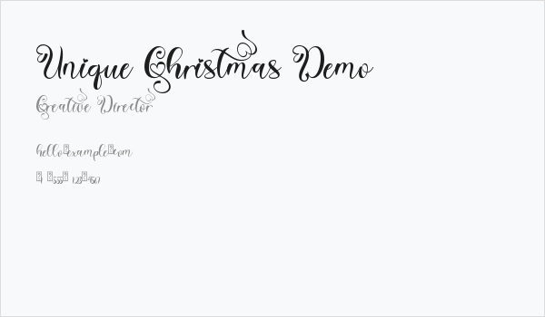 Unique Christmas Demo Business Card