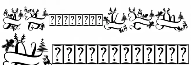 Unique Christmas Monogram Demo 字体 大写