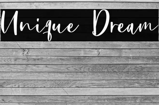 Unique Dream Font examples