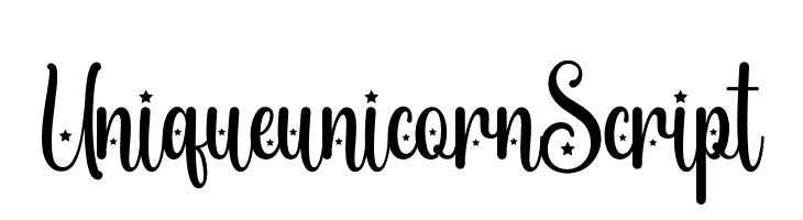 Unique unicorn Script  Free Fonts Download