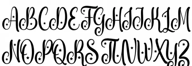 Unique unicorn Script Polices MAJUSCULES