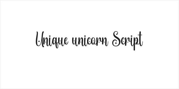 Unique unicorn Script Logo