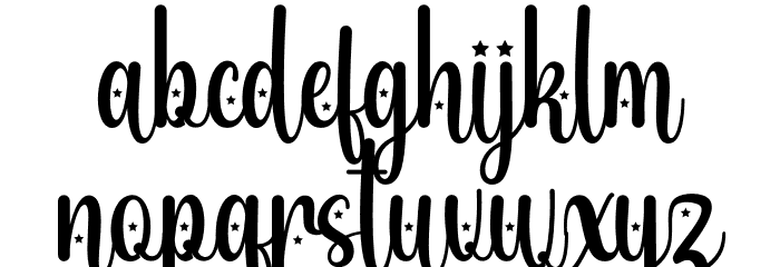 Unique unicorn Script Schriftart Kleinbuchstaben