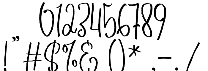 UniqueSwirly Font OTHER CHARS