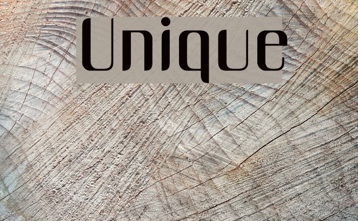 Unique Font examples