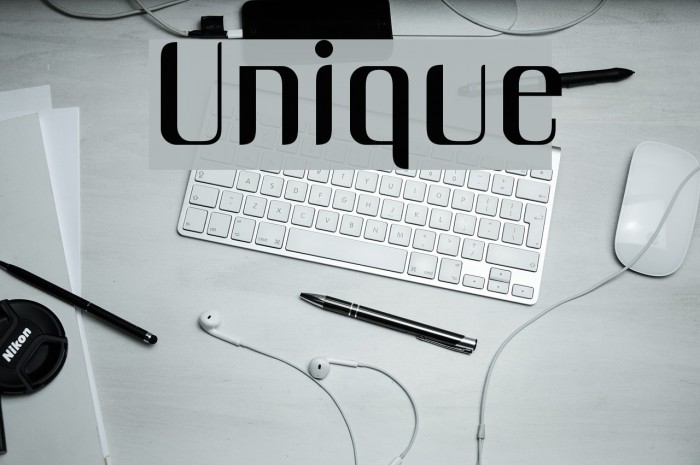 Unique Font examples