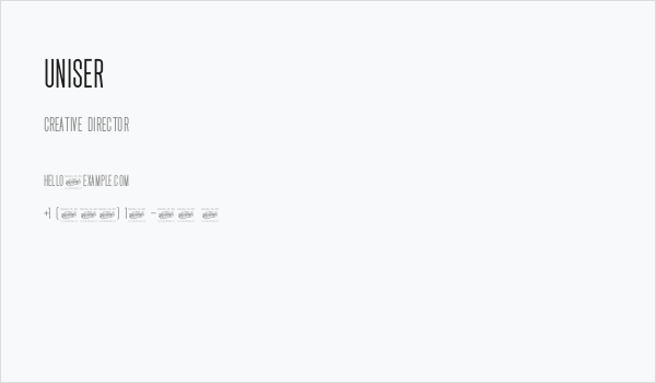 Uniser Business Card