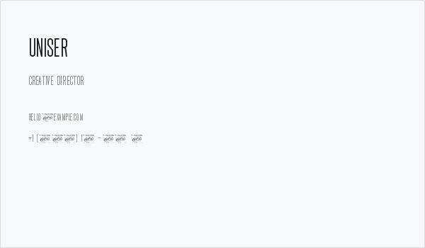 Uniser Business Card