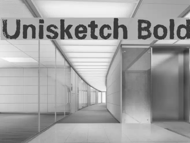 Unisketch Bold Caratteri examples