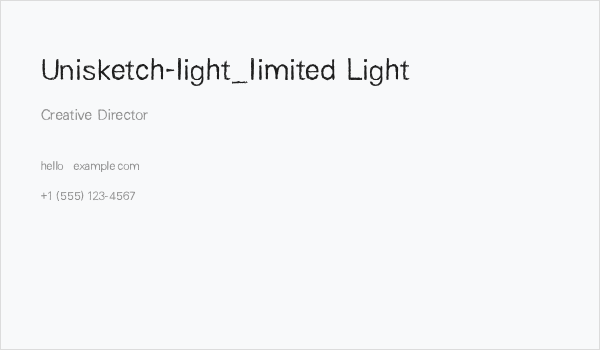 Unisketch-light_limited Light Business Card