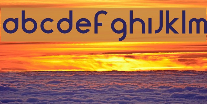 Unisono Lowercase Font examples