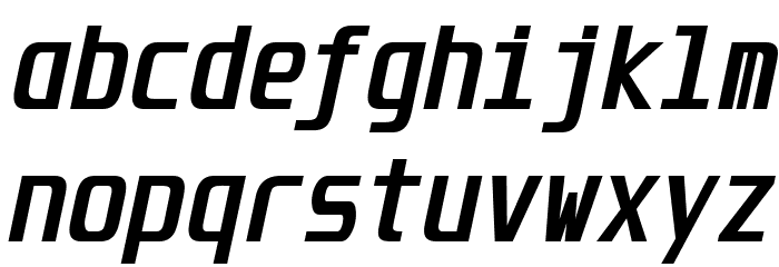 Unispace Bold Italic Шрифта строчной